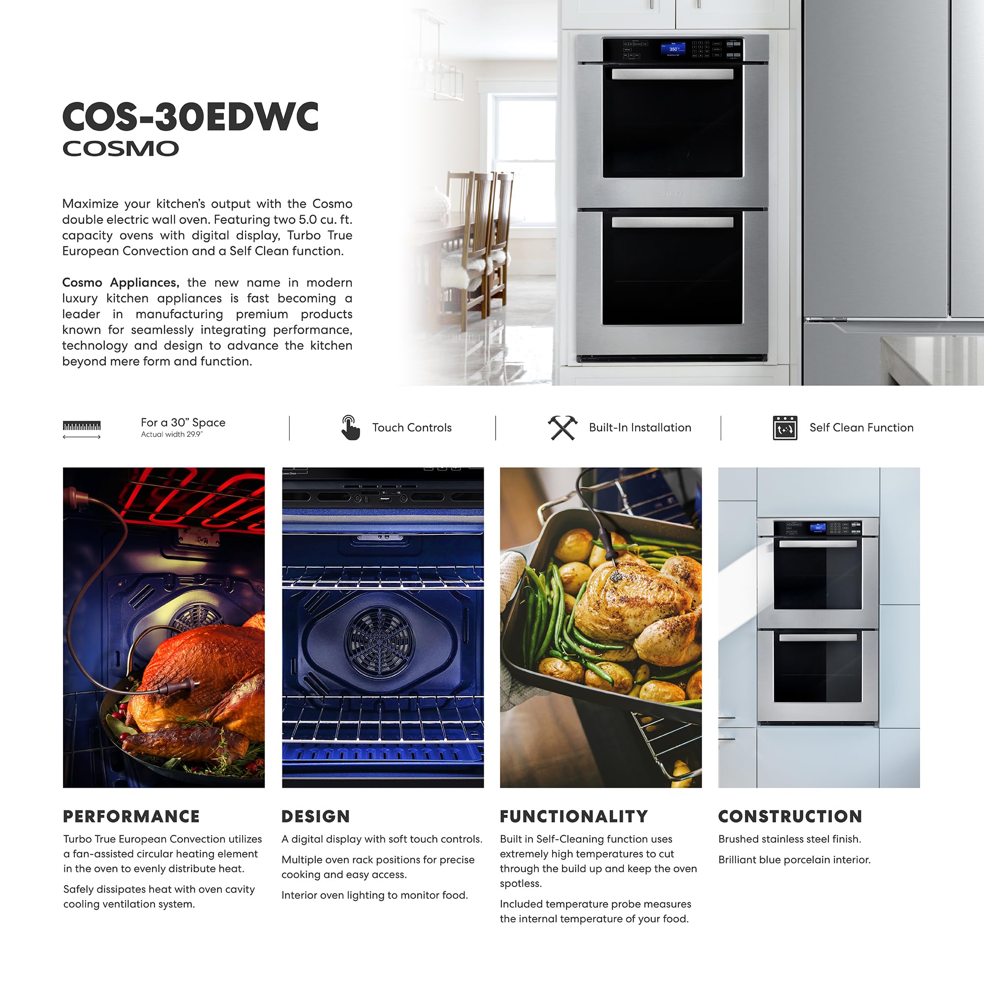 Amazon.com: 30 in. Haven Coll Double Electric Wall Oven, True